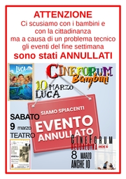 EVENTI ANNULLATI - Cineforum Rescaldina, Teatro e Cineforum Bambini